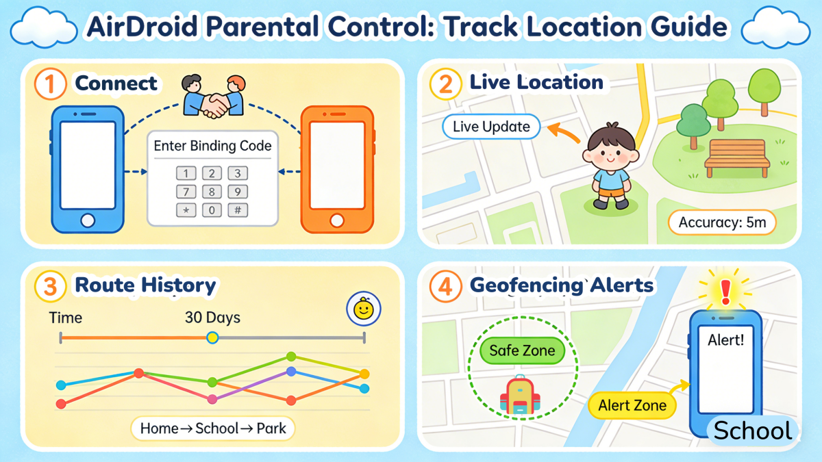 AirDroid Parental Control Location Guide